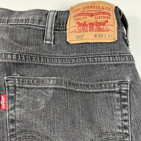 Levi’s 569 Jeans Gray Men’s Size 38 x 34 - Picture 5 of 5